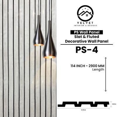 PS-04 | PS Wall Panel | Slat & Fluted Decorative Wall Panel | 0.5 in x 4.75 in x 114 in | Waterproof | Fire-Retardant | Ideal for Living Rooms, Bedrooms, Bathrooms, TV Walls & Feature Walls PS-04 | PS Wall Panel | Slat & Fluted Decorative Wall Panel | 0.5 in x 4.75 in x 114 in | Waterproof | Fire-Retardant | Ideal for Living Rooms, Bedrooms, Bathrooms, TV Walls & Feature Walls