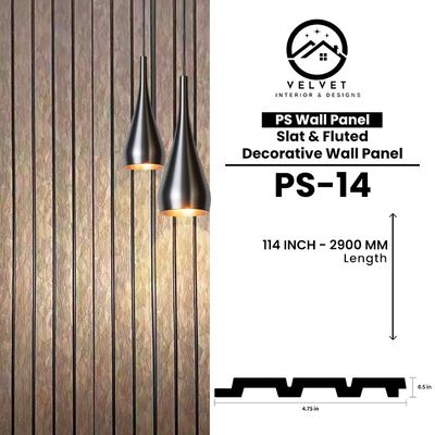PS-14 | PS Wall Panel | Slat & Fluted Decorative Wall Panel | 0.5 in x 4.75 in x 114 in | Waterproof | Fire-Retardant | Ideal for Living Rooms, Bedrooms, Bathrooms, TV Walls & Feature Walls PS-14 | PS Wall Panel | Slat & Fluted Decorative Wall Panel | 0.5 in x 4.75 in x 114 in | Waterproof | Fire-Retardant | Ideal for Living Rooms, Bedrooms, Bathrooms, TV Walls & Feature Walls