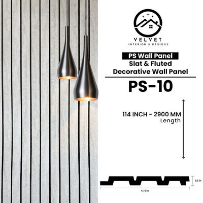 PS-10 | PS Wall Panel | Slat & Fluted Decorative Wall Panel | 0.5 in x 4.75 in x 114 in | Waterproof | Fire-Retardant | Ideal for Living Rooms, Bedrooms, Bathrooms, TV Walls & Feature Walls PS-10 | PS Wall Panel | Slat & Fluted Decorative Wall Panel | 0.5 in x 4.75 in x 114 in | Waterproof | Fire-Retardant | Ideal for Living Rooms, Bedrooms, Bathrooms, TV Walls & Feature Walls