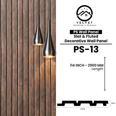 PS-13 | PS Wall Panel | Slat & Fluted Decorative Wall Panel | 0.5 in x 4.75 in x 114 in | Waterproof | Fire-Retardant | Ideal for Living Rooms, Bedrooms, Bathrooms, TV Walls & Feature Walls PS-13 | PS Wall Panel | Slat & Fluted Decorative Wall Panel | 0.5 in x 4.75 in x 114 in | Waterproof | Fire-Retardant | Ideal for Living Rooms, Bedrooms, Bathrooms, TV Walls & Feature Walls