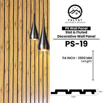 PS-19 | PS Wall Panel | Slat & Fluted Decorative Wall Panel | 0.5 in x 4.75 in x 114 in | Waterproof | Fire-Retardant | Ideal for Living Rooms, Bedrooms, Bathrooms, TV Walls & Feature Walls PS-19 | PS Wall Panel | Slat & Fluted Decorative Wall Panel | 0.5 in x 4.75 in x 114 in | Waterproof | Fire-Retardant | Ideal for Living Rooms, Bedrooms, Bathrooms, TV Walls & Feature Walls