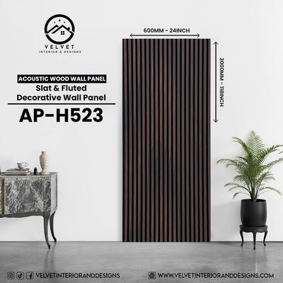 AP-H523 | Acoustic Wood Wall Panel | Slat & Fluted Decorative Wall Panel | 0.85 in x 24 in x 110 in | Sound-Absorbing | Ideal for Living Rooms, Bedrooms, TV Walls & Feature Walls AP-H523 | Acoustic Wood Wall Panel | Slat & Fluted Decorative Wall Panel | 0.85 in x 24 in x 110 in | Sound-Absorbing | Ideal for Living Rooms, Bedrooms, TV Walls & Feature Walls