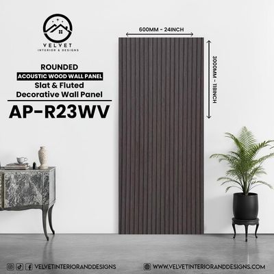 AP-R23WV | Acoustic Wood Wall Panel | Slat &amp; Fluted Decorative Wall Panel | 0.85 in x 24 in x 118 in | Sound-Absorbing | Ideal for Living Rooms, Bedrooms, TV Walls &amp; Feature Walls