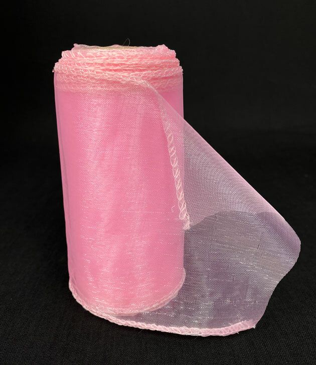 Vaaleanpunainen organza 12cm/9m