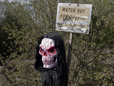 Verinen kallo, animoitu halloweenhahmo