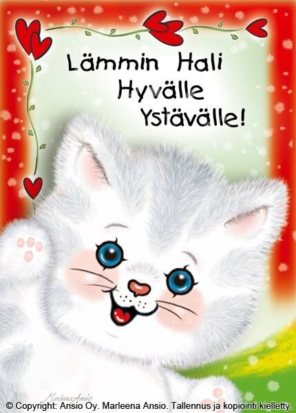 Ystävänpäiväkortti hali -Marleena Ansio