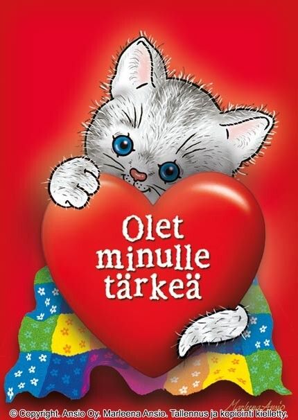 Ystävänpäiväkortti olet tärkeä -Marleena Ansio