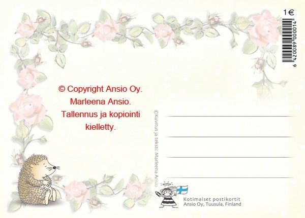 Suloiset siilit ystävyyskortti - Marleena Ansio