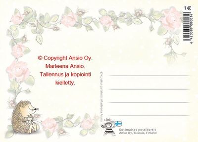 Suloiset siilit ystävyyskortti - Marleena Ansio
