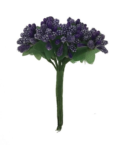 Tekohedenippu lehdillä, violetti