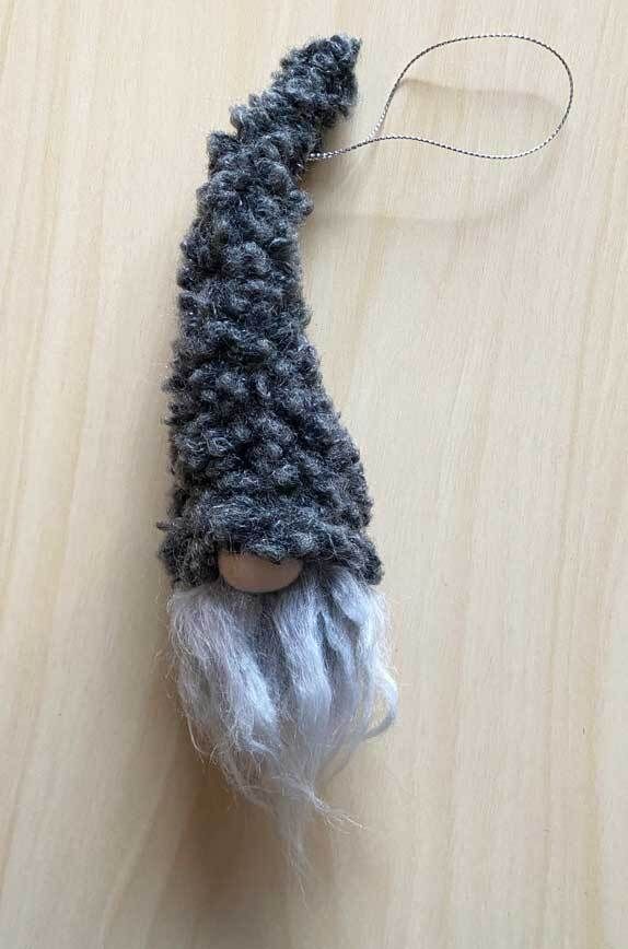 Tonttu koriste harmaa, 18cm