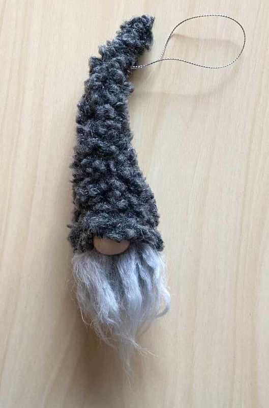 Tonttu koriste harmaa, 18cm