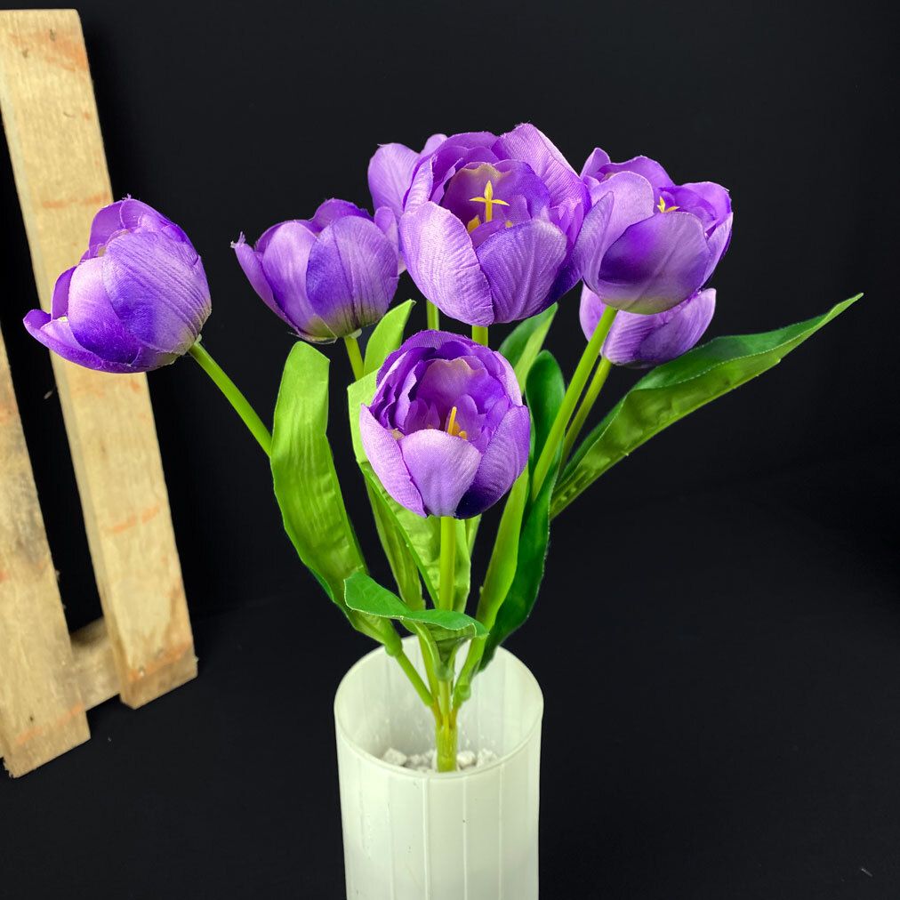 Tulppaani tekokukkakimppu, violetti