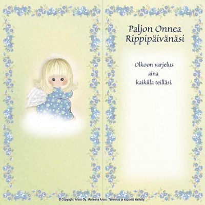 Rippipäivän onnittelukortti Marleena Ansio, 2-osainen