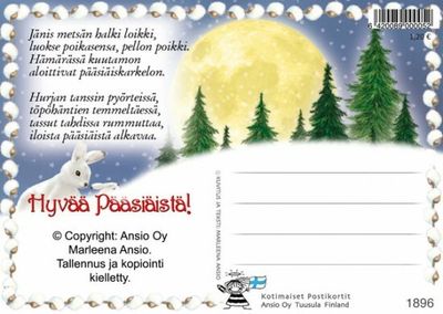 Pääsiäiskortti Marleena Ansio - Puput