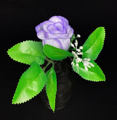Ruusu nupussa tekokukkapää, violetti