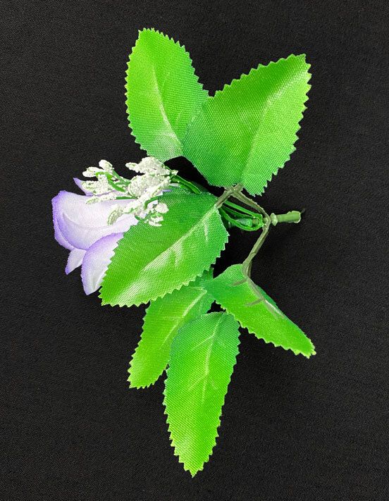 Ruusu nupussa tekokukkapää, violetti