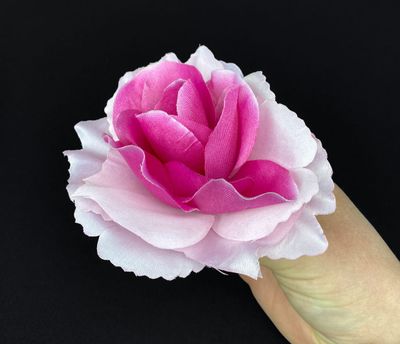 Ruusu tekokukkapää, pinkki/fuksia