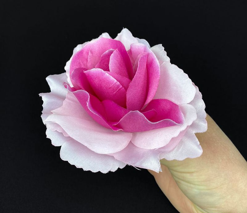 Ruusu tekokukkapää, pinkki/fuksia