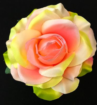 Ruusu tekokukkapää, vihreä/rosa