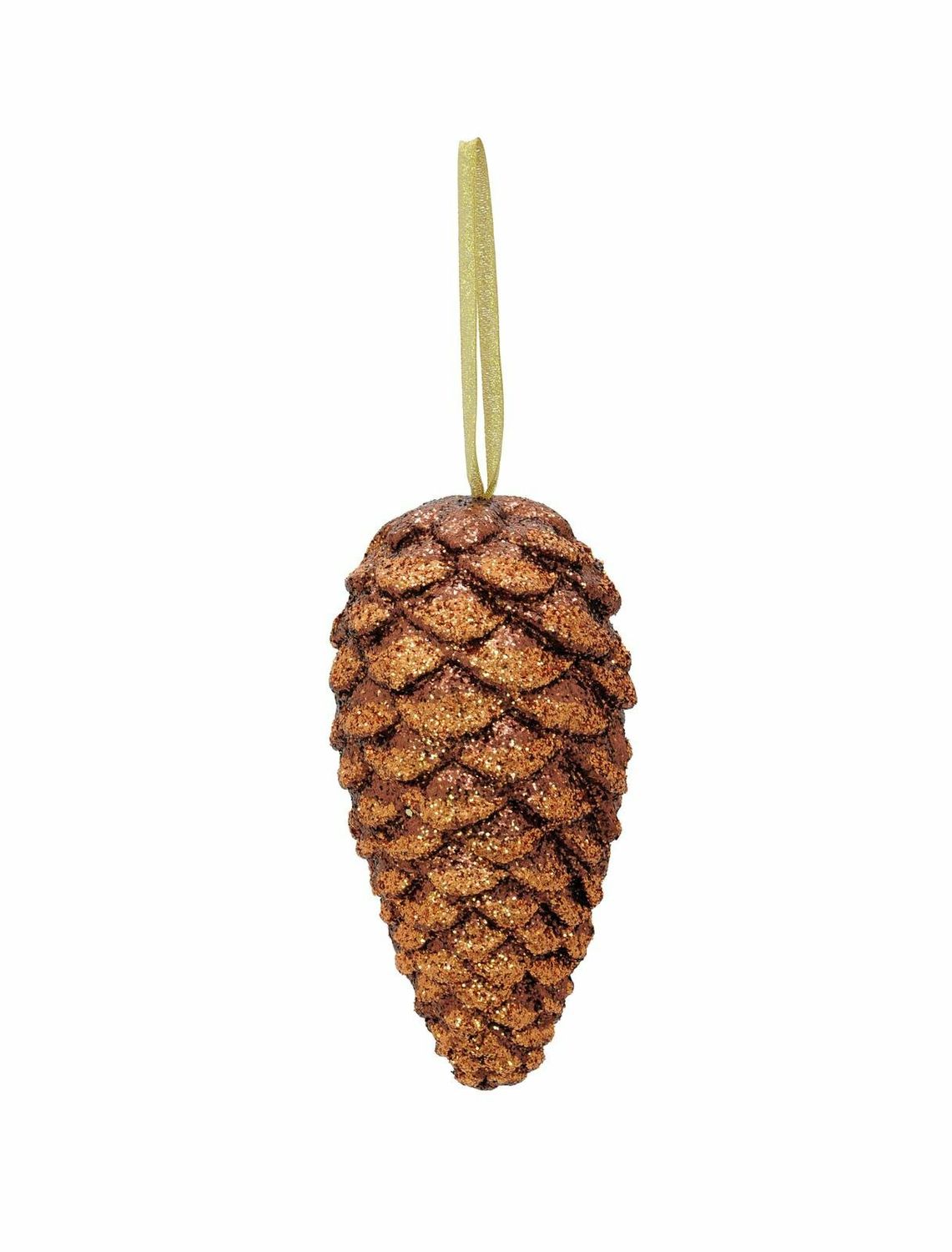 SUURI koristekäpy 23cm ruskea/kimalteleva