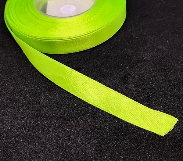 Satiininauha 12mm, apple green 5m
