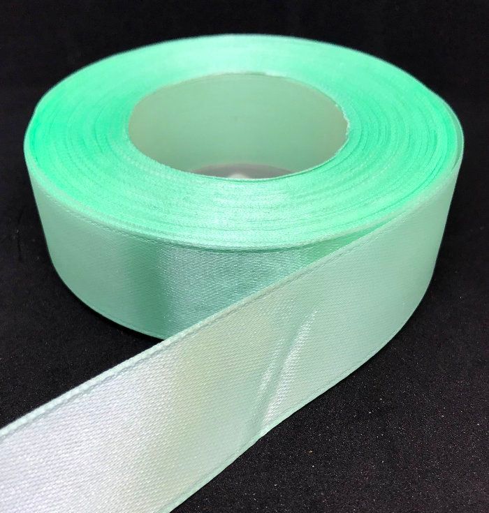 Satiininauha 25mm, babygreen 10m