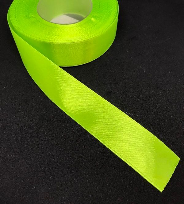 Satiininauha 25mm, apple green 4m