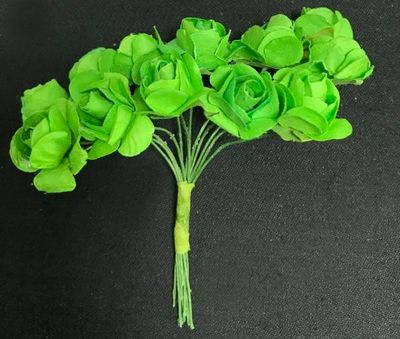 Paperiruusu 12kpl, vihreä