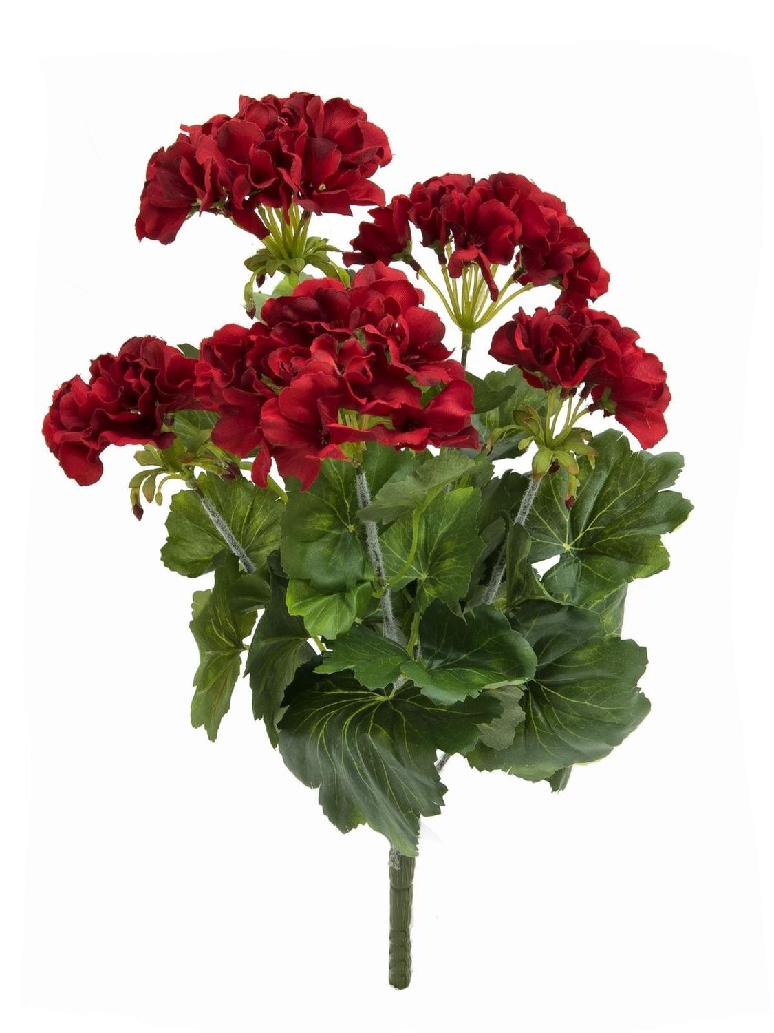 Pelargonia tekokukkakimppu, punainen 42cm