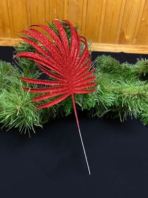 Pieni palmun tekolehti, punainen glitter