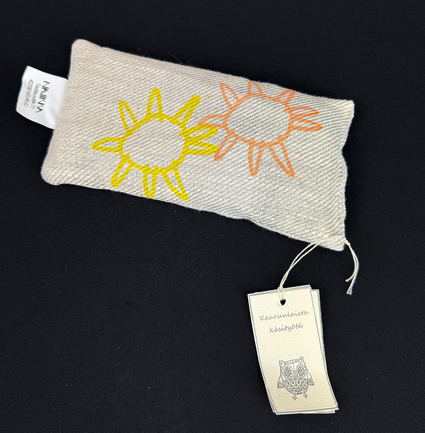 Pieni kaura-/lämpötyyny - aurinko