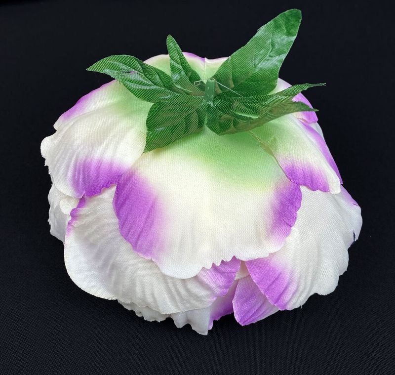 Pioni tekokukkaosa, kerma/violetti