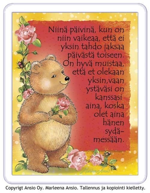 Magneetti: nalle ystävä