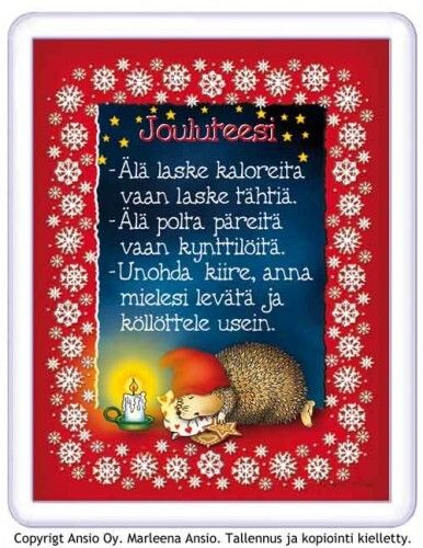 Magneetti: siilin joulu-ohje