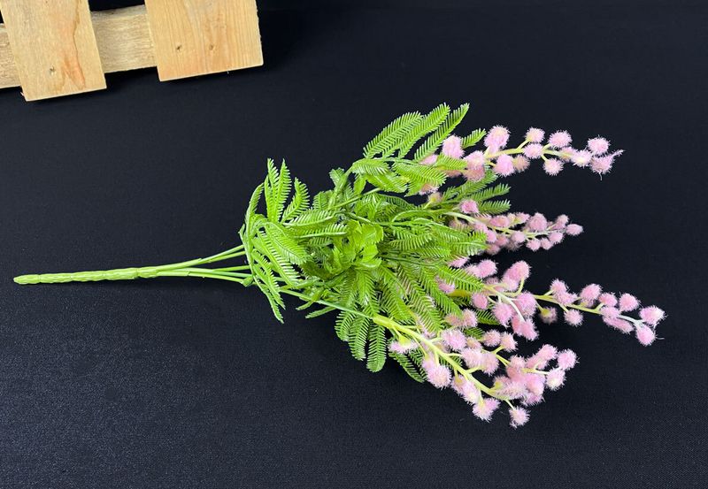 Mimosa tekokukkakimppu, vaaleanpunainen