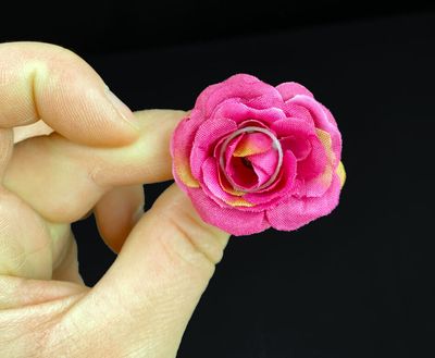 Miniruusu tekokukkapää, viininpunainen