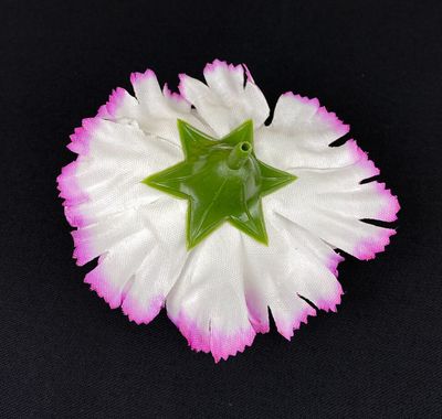 Neilikka tekokukkapää, valkoinen/violetti