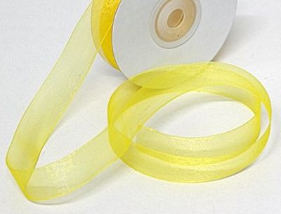 Organzanauha 1,5cm/1m, keltainen