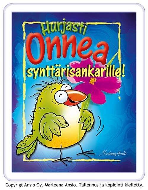 Magneetti: hauska onnittelulintu