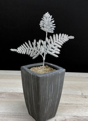 Koristeoksa kimalteleva, hopea