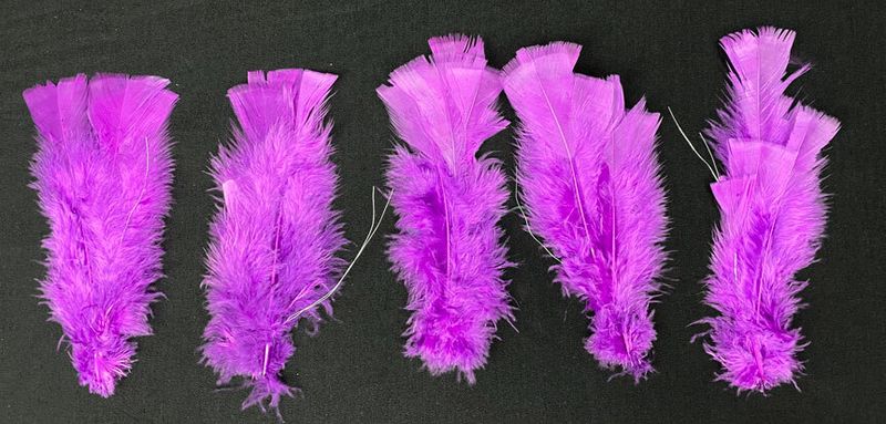 Koristehöyhen nipussa 5kpl, violetti