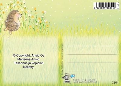 Kortti Marleena Ansio: Onnitteleva siili