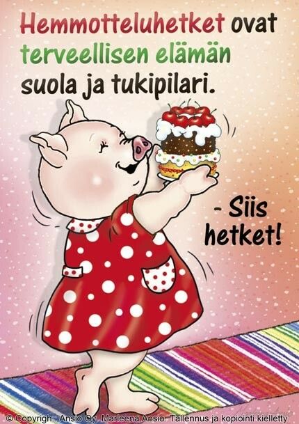 Kortti Marleena Ansio: herkutteleva possu
