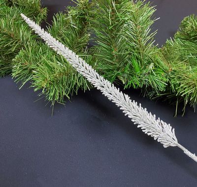 Korkea kimalle tekoheinä 74cm, hopea