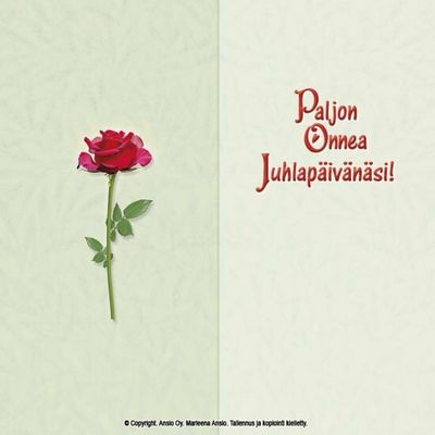 Kortti Marleena Ansio: 2-osainen onnittelu-siili