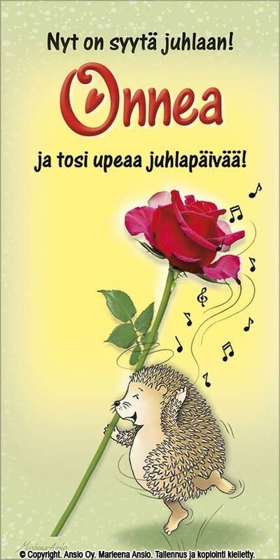 Kortti Marleena Ansio: 2-osainen onnittelu-siili