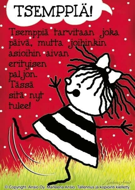 Kortti Marleena Ansio: tsemppiä