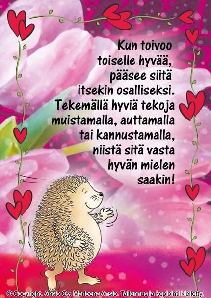 Kortti Marleena Ansio: toivova siili