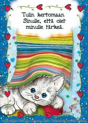 Kortti Marleena Ansio: suloinen kissa